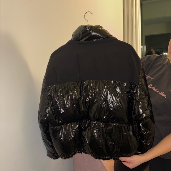 Zara Glossy Black Puffer Jacket - Picture 2 of 4